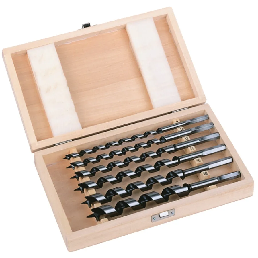 Milwaukee WS-Holz Schlangenbohrer Kassette 6-teilig 8/10/12/14/16/18 x 230 mm