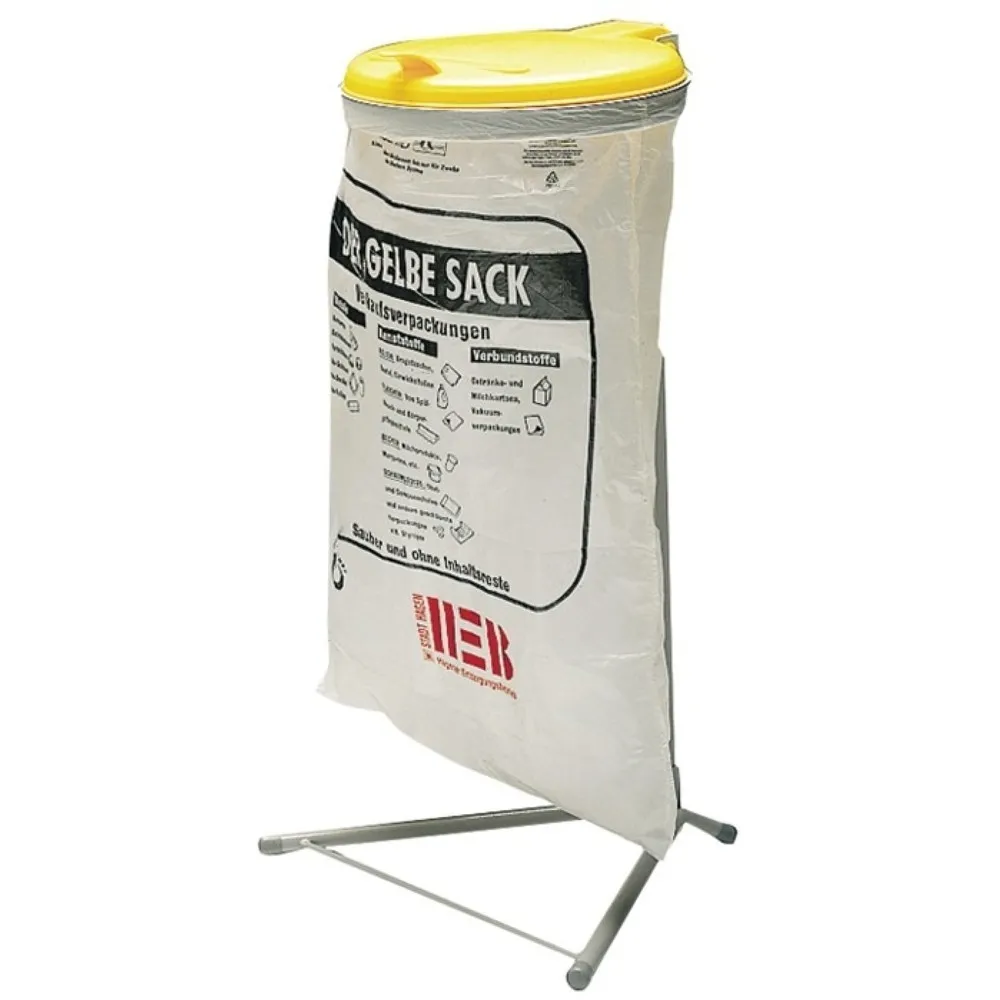 VAR® Abfallsammler, 120 l Deckel gelb (KS), H980xB500xT530mm, mit Standfuß